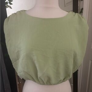 Astr Soft Green Sleeveless Top